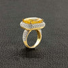 Yellow Sapphire & Diamond Ring