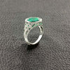 Octagonal Emerald & Diamond Ring