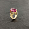 Pink Tourmaline & Diamond Estate Ring