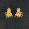Sapphire Estate Earrings & Pin Set