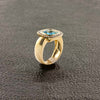 Blue Topaz & Diamond Ring
