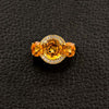 Triple Citrine & Diamond Ring
