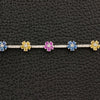 Blue, Pink & Yellow Sapphires with Diamonds Bracelet