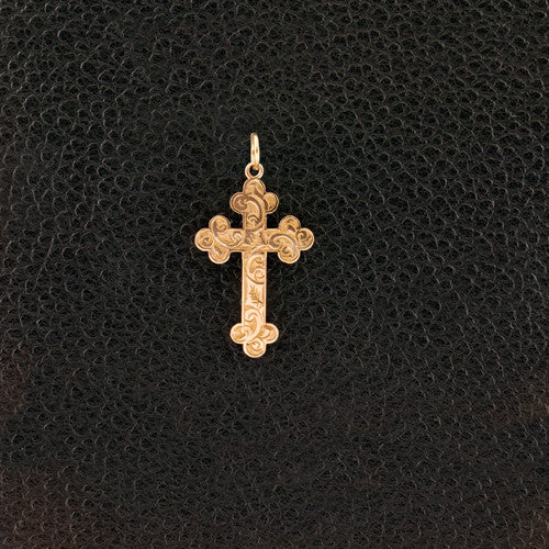Estate Yellow Gold Cross Pendant