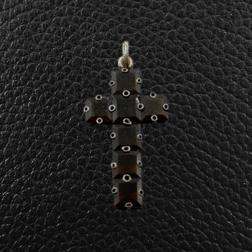 Garnet Cross Estate Pendant