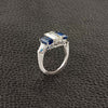 Sapphire & Diamond Engagement Ring