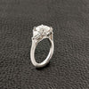 Round & Trilliant Diamond Engagement Ring