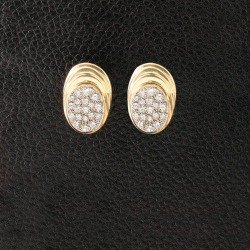 Gold & Diamond Estate Earrings