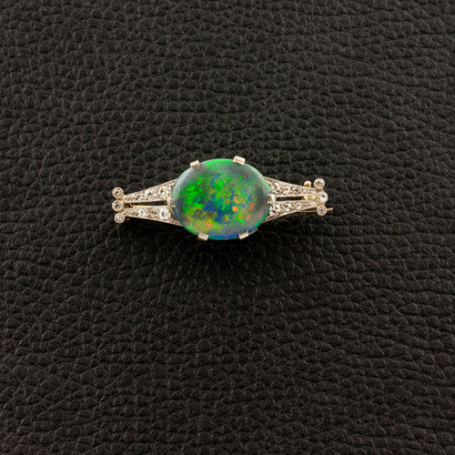 Opal & Diamond Estate Pin