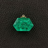 Carved Emerald Floral Pendant