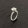 Cushion cut Diamond Engagement Ring with Round Diamonds