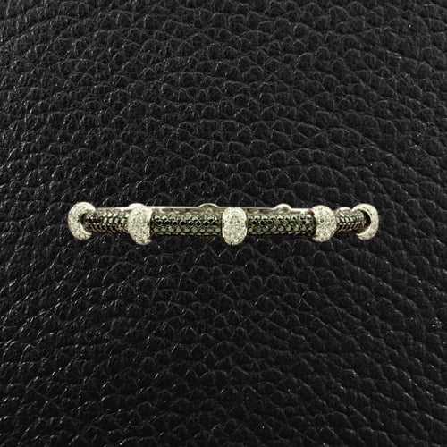 Black & White Diamond Bangle Bracelet