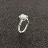 Emerald cut Diamond Halo Engagement Ring