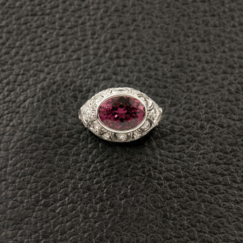 Oval Garnet Estate Ring