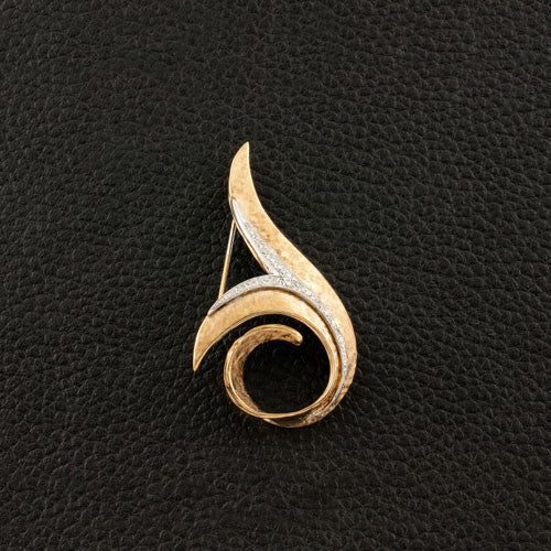 Diamond Swirl Estate Pin