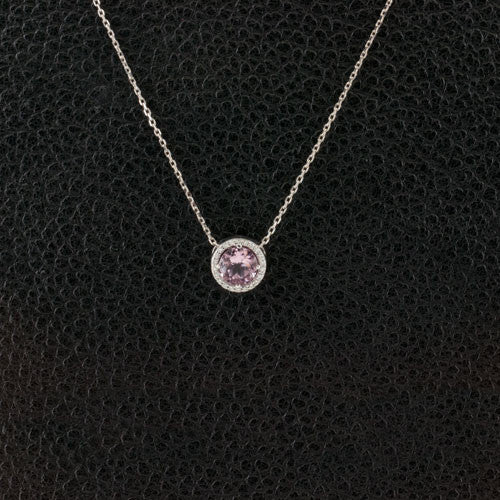 Morganite & Diamond Pendant