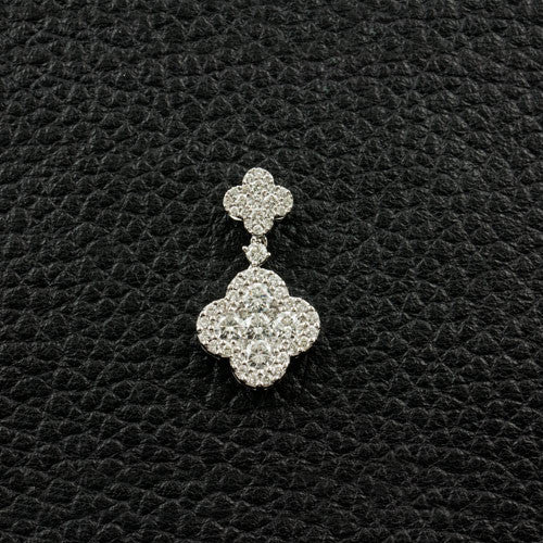 Double Diamond Clover Pendant
