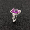 Pink Sapphire & Diamond Ring