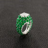Cabochon Emerald & Diamond Ring