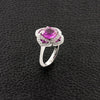 Pink Sapphire & Diamond Ring