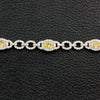 Yellow & White Diamond Link Bracelet