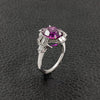 Pink Sapphire & Diamond Estate Ring