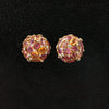 Pink & Orange Sapphire & Diamond Necklace, Earring & Ring Set