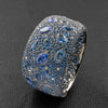 Wide Sapphire & Diamond Bangle Bracelet