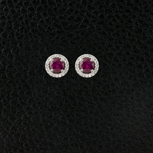 Ruby & Diamond Earrings