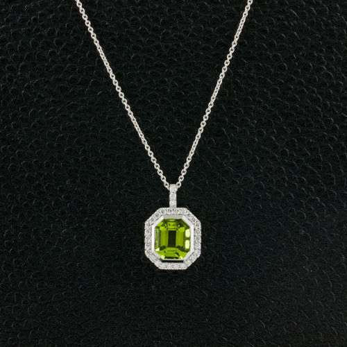 Peridot & Diamond Pendant