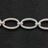Oval Link White Gold & Diamond Bracelet