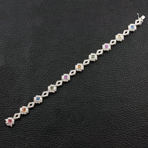 Diamond & Precious Gemstone Bracelet