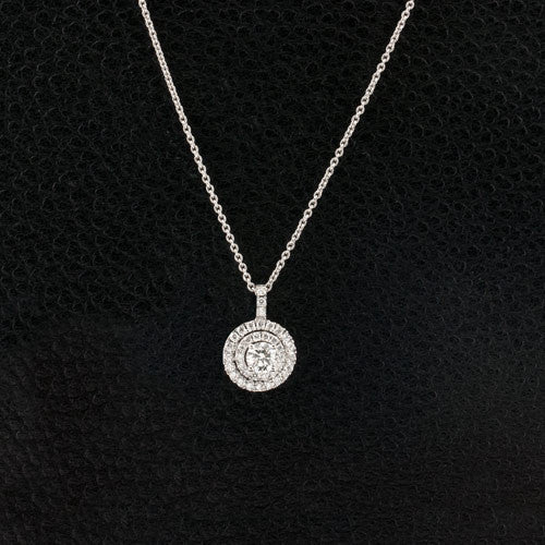 Diamond Double Halo Pendant