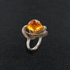 Citrine & Diamond Cocktail Ring