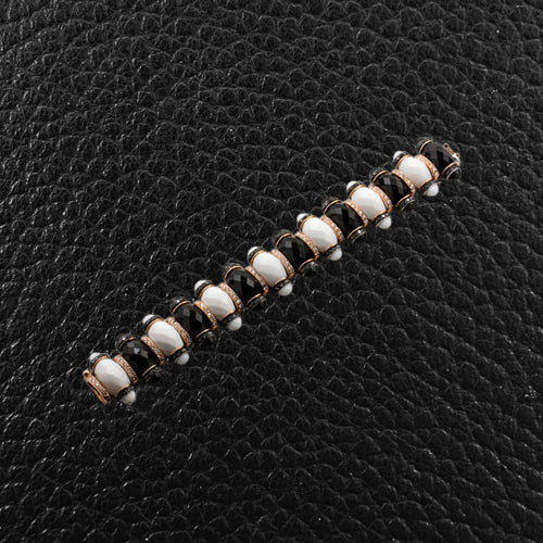 Black Diamond, Chalcedony & Spinel Bracelet