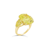 Yellow Diamond Three Stone Ring