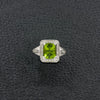 Peridot & Diamond Ring