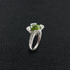 Cushion cut Peridot & Diamond Ring