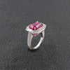 Red Spinel & Diamond Ring