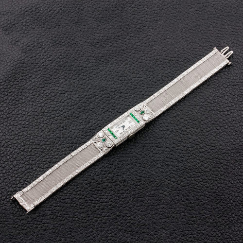 Emerald & Diamond Estate Watch