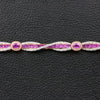 Pink Sapphire & Diamond Twist Bracelet