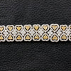 Heart Shaped Yellow Diamond Bracelet