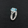 Aquamarine & Diamond Ring