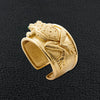 Gold Frog Estate Cuff Bracelet