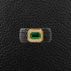 Black Diamond & Emerald Ring