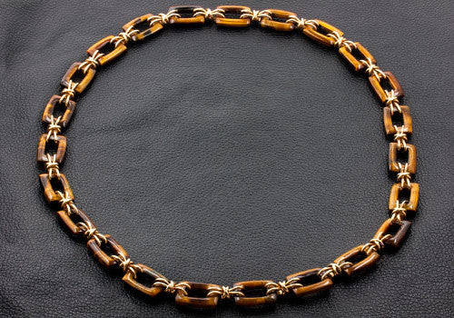 Tiger's Eye Link Estate Necklace