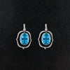 Aquamarine & Diamond Estate Earrings