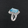 Aquamarine & Diamond Estate Ring
