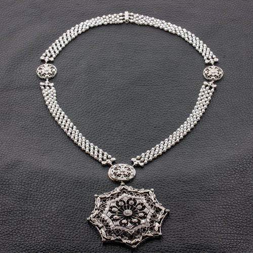 Pearl & Diamond Circa 1910 Estate Pendant