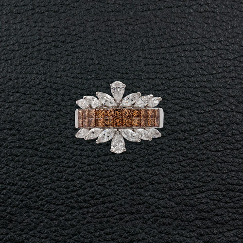 Brown & White Diamond Ring